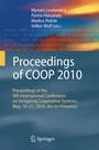 Cover: Proceedings of COOP 2010 - Springer