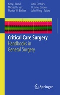 Cover: Critical Care Surgery - Springer
