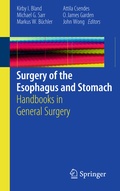 Cover: Surgery of the Esophagus and Stomach - Springer