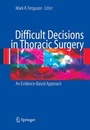 Cover: Difficult Decisions in Thoracic Surgery - Springer