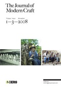 Cover: The Journal of Modern Craft - Berg Publishers