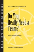 Cover: Do You Really Need a Team? - Centre for Creative Leadership
