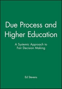 Enlarge image Cover: Due Process and Higher Education - Jossey-Bass