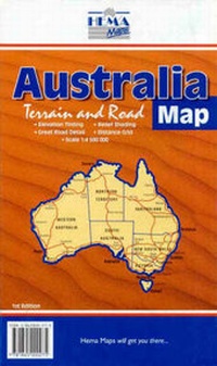 Abbildung von: Australia terrain + road r/v (r) hema - Hema Maps Pty.Ltd