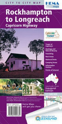 Abbildung von: Rockhampton to Longreach (Capricorn Hwy) r/v hema - Hema Maps Pty.Ltd