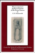 Cover: Thomas Aquinas's Earliest Treatment of the Divine Essence - Global Academic Publishing