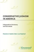 Cover: Conservative Judaism in America - Greenwood Press