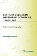 Cover: Fertility Decline in Developing Countries, 1960-1997 - Greenwood Press