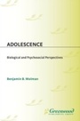 Cover: Adolescence - Praeger Publishers Inc