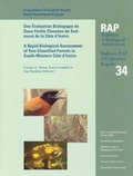 Cover: A Rapid Biological Assessment of Two Classified Forests in South-Western Cote d'Ivoire - Conservation International,U.S.