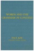 Cover: Words and the Grammar of Context - Centre for the Study of Language & Information