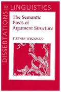 Cover: The Semantic Basis of Argument Structure - Centre for the Study of Language & Information