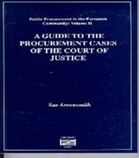 Abbildung von: A Guide to the Procurement Rules and the Case Law of the European Court - Earlsgate Press