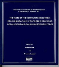 Abbildung von: The Texts of the Community Directives, Recommendations, Proposals, Decisions, Resolutions and Communications in Force - Earlsgate Press