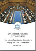 Cover: An interim report on the Committee's inquiry into used tyre disposal - TSO