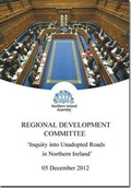 Cover: Inquiry into unadopted roads in Northern Ireland - Stationery Office Books