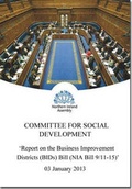 Cover: Report on the Business Improvement Districts (BIDs) Bill (NIA 9/11-15) - Stationery Office Books