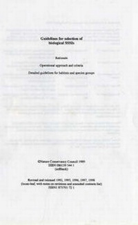 Enlarge image Cover: Guidelines for Selection of Biological SSSIs: Original Edition - Joint Nature Conservation Committee
