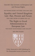 Cover: Sir Thomas More Lectures 2000 and 2001 - Wildy, Simmonds and Hill Publishing