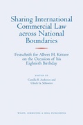 Cover: Sharing International Commercial Law across National Boundaries - Wildy, Simmonds and Hill Publishing
