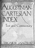 Cover: Augustinian-Cartesian Index - Texts & Commentary - St Augustine's Press