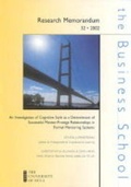 Cover: An Investigation of Cognitive Style as a Determinant of Successful Mentor-protege Relationships in Formal Monitoring Systems - University of Hull, Business School (HUBS)