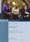 Cover: Economic Growth -models and Global Evidencer - University of Hull