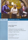 Cover: Making and Sharing Knowledge at Electronic Crossroads - University of Hull