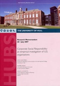 Cover: Corporate Social Responsibility - University of Hull, Business School (HUBS)