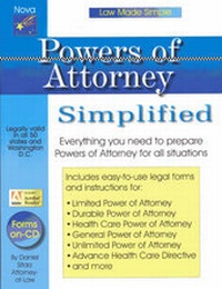 Enlarge image Cover: Powers of Attorney Simplified - Nova Publishing Company