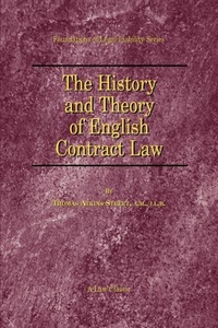 Abbildung von: The History and Theory of English Contract Law - Beard Books