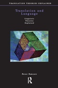 Cover: Translation and Language - St Jerome Publishing
