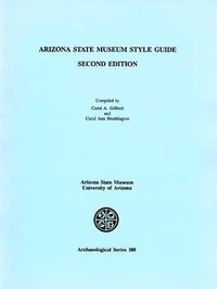 Enlarge image Cover: Arizona State Museum Style Guide - Arizona State Museum