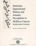 Cover: Holocene Depositional History and Anasazi Occupation in McElmo Canyon, Southwestern Colorado - Arizona State Museum