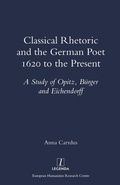 Cover: Classical Rhetoric and the German Poet - Legenda