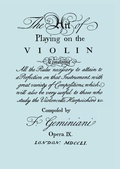 Cover: The Art of Playing the Violin. [Facsimile of 1751 Edition]. - Travis and Emery Music Bookshop