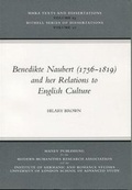 Cover: Benedikte Naubert (1756-1819) and her Relations to English Culture - Maney Publishing