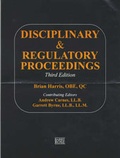 Cover: Disciplinary and Regulatory Proceedings - Barry Rose Law Publishers Ltd