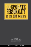 Cover: Corporate Personality in the 20th Century - Hart Publishing