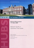 Cover: Research Quality in Qualitative Case Studies - University of Hull, Business School (HUBS)