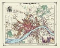 Abbildung von: Newcastle-upon-Tyne 1858 Coloured - Heritage Cartography