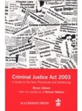 Cover: Criminal Justice Act 2003 - Waterside Press