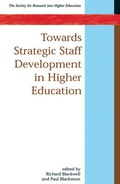 Cover: Towards Strategic Staff Development in Higher Education - Open University Press