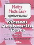 Cover: Mental Arithmetic Tests Pupil Response Booklets Year 5: Year 5, Term 2, Booklet 3, Tests 25-36 - Egon Publishers Ltd