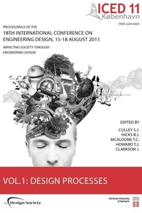 Enlarge image Cover: Proceedings of ICED11: Design Processes Vol. 1 - Design Society