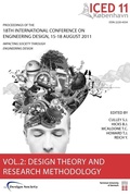Cover: Proceedings of ICED11: Design Theory and Research Methodology Vol. 2 - Design Society