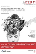 Cover: Proceedings of ICED11: Design Information and Knowledge Vol. 6 - Design Society
