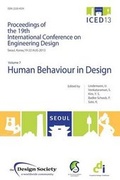 Cover: Proceedings of ICED13 Volume 7: Volume 7 - Design Society