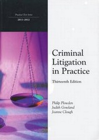 Enlarge image Cover: Criminal Litigation in Practice - Northumbria Law Press