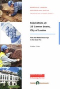 Cover: Excavations at 25 Cannon Street, City of London - Museum of London Archaeology Service